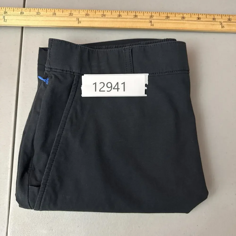 Mugsy Travelers Shorts Mens 34 Black Stretch Casual Performance Shorts